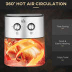6.9 Quart 1700W Air Fryer Oven With 360-Degree Air Circulation And Nonstick Basket