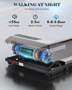 Naipo 2-in-1 Treadmill Walking Pad 2.5HP, 265 lb Capacity - LCD Display