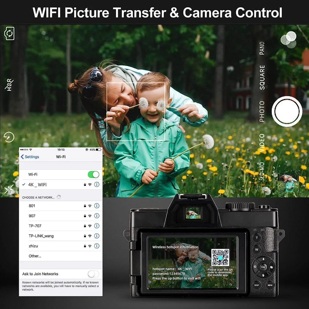 NBD Digital Camera 4K Ultra HD 48MP With Wide Angle Lens, 16x Digital Zoom And 3 Inch Screen