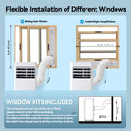 Bapipro Smart Portable Air Conditioner 10,000 BTU, WiFi, Remote, 4-in-1, 300 Sq Ft, 55dB