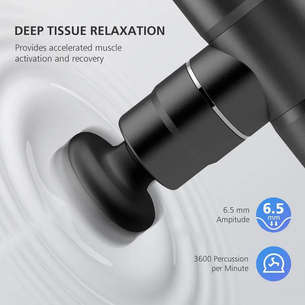 Comfier Mini Deep Tissue Massage Gun With 4 Heads And USB Charging