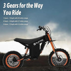 Tuttio Electric Dirt Bike 2000W 48V 21Ah 37 MPH Full Suspension 12 in And 14 in Tires - Soleil01