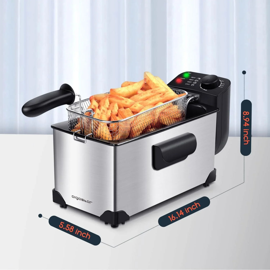 Ushas Electric Deep Fryer With Basket, 3 Liters, 1650W