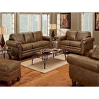 Sedona Sofa With Faux Leather Microfiber Upholstery - 88 W