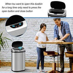 Bigacc Kitchen Trash Can, 13 Gallon 50 Liter, Stainless Steel, Touch-Free Motion Sensor