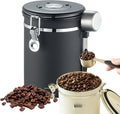 Coffee Storage Canister With Spoon, Date Tracker And One-Way Exhaust Valve - 1200ml, 1500ml, 1800ml