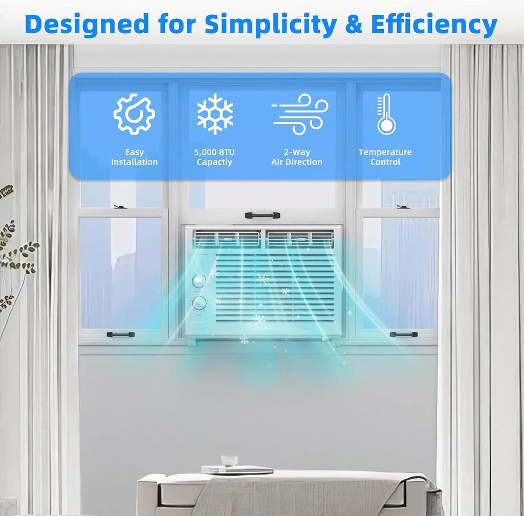 Antarctic Star U-Shaped Window Air Conditioner, 12,000 BTU, 115 Volts
