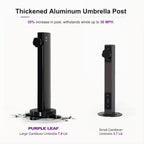 PURPLE LEAF Cantilever Patio Umbrella 10' X 13' Grey