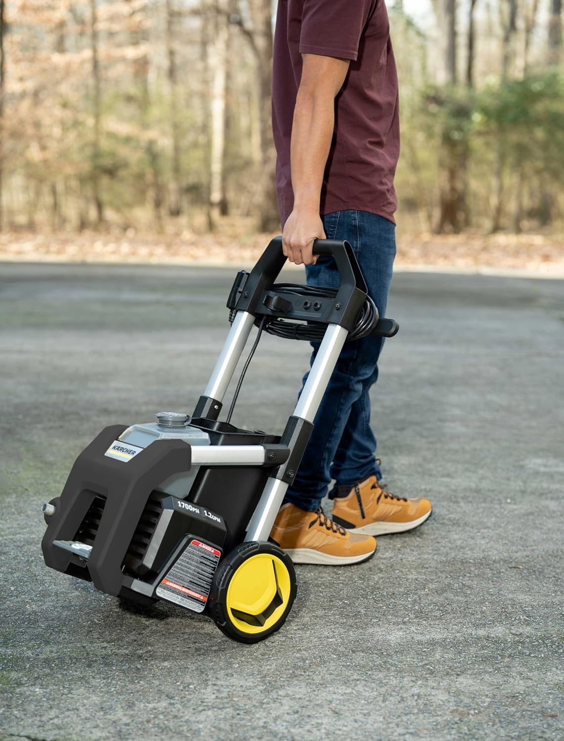 Karcher Electric Pressure Washer, 1700 PSI, 1.2 Max. GPM, 3 Spray Nozzles - K1700