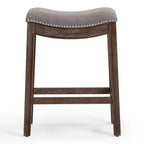 Ridge Home Goods 26 Inch Saddle Wood Counter Height Stool - Weathered Natural