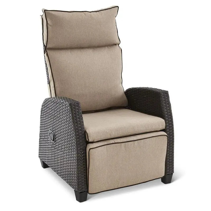 Weatherproof Outdoor Recliner Chair - 330 lbs Capacity, Steel Frame