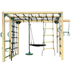 Lifespan Kids Premium Timber Jungle Gym Play Centre, 406cm x 196.2cm x 205cm, 5 Children, 50kg - Orangutan Climbing Cube