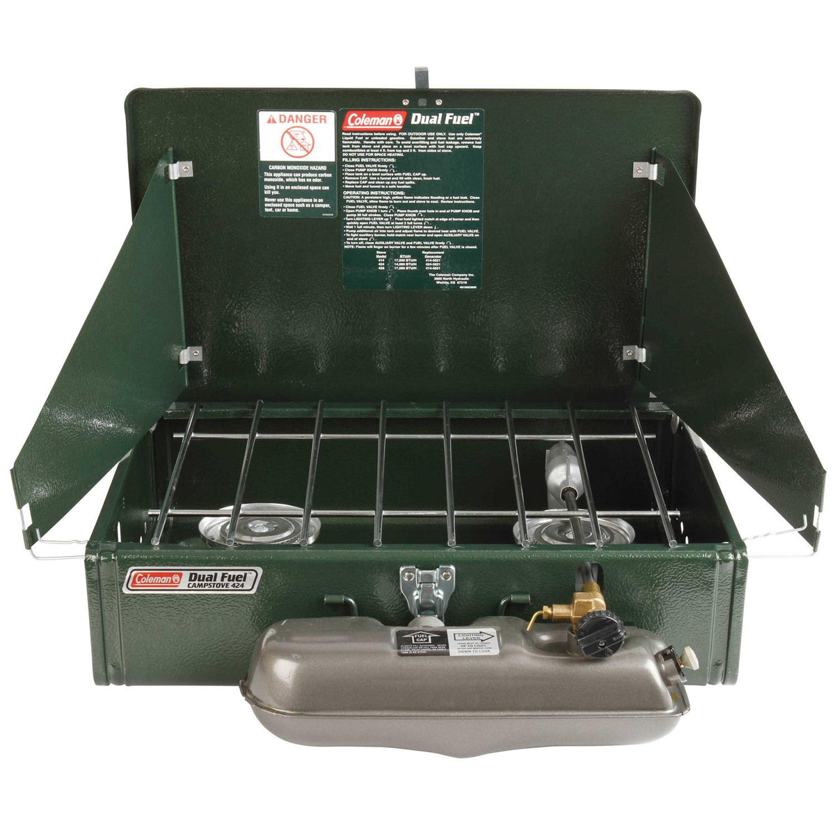 Coleman Dual Fuel 2-Burner Stove, 5 x 11 x 19 in - Guide Series