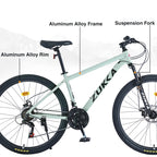 Men's 27.5 in Mountain Bike - 21-Speed Aluminum Alloy Frame, Front Suspension, Double Disc Brakes