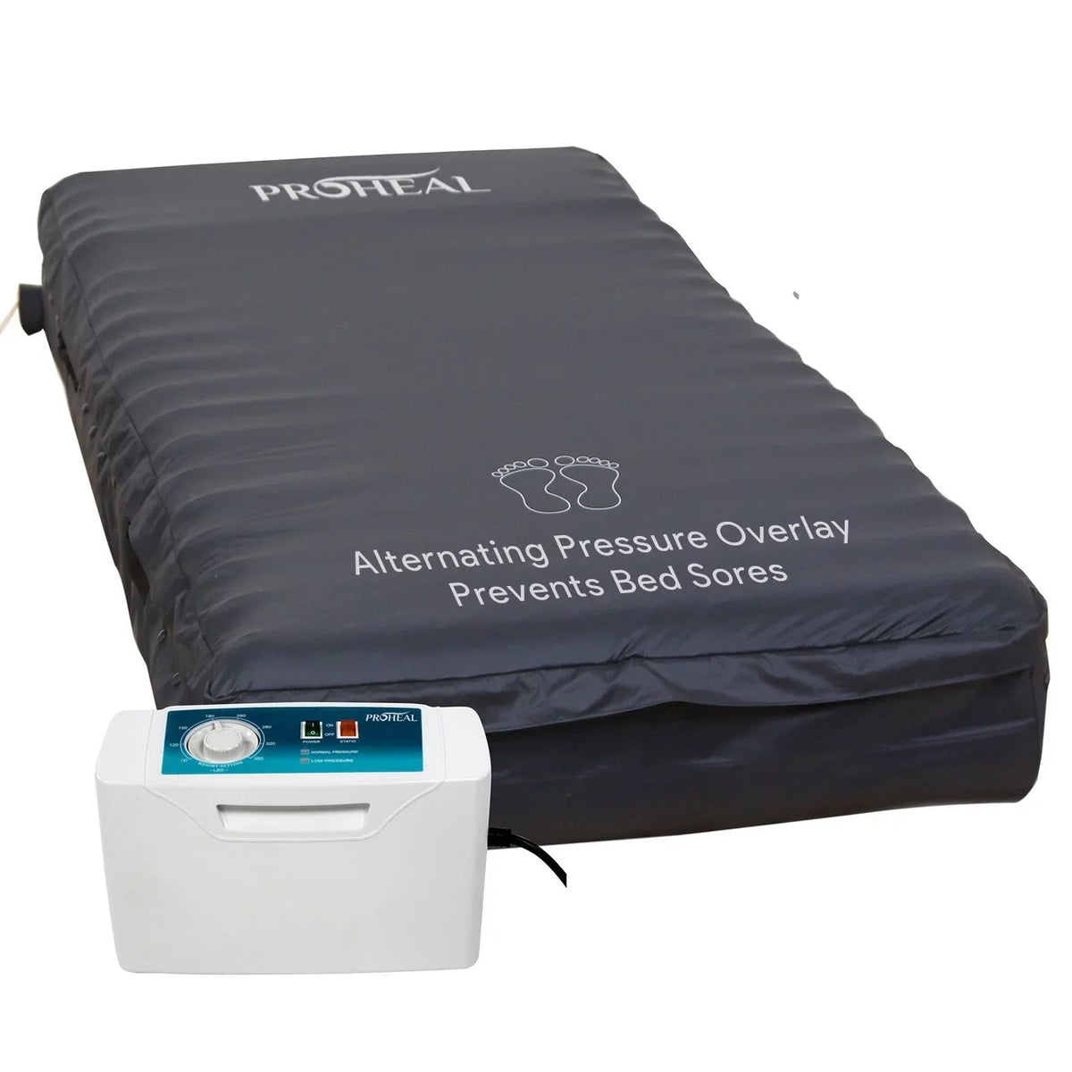 Proheal Alternating Pressure Bed Pad Air Mattress Overlay With Pump, 5 Inch, 36 Inch x 80 Inch