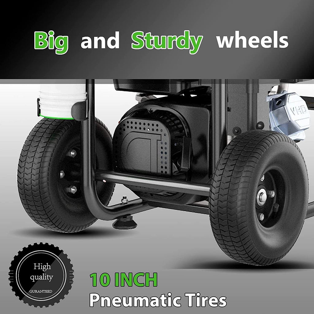 Gas Pressure Washer 4200 PSI 4.0 GPM, 212CC Engine, 5 Nozzles, 25ft Hose, 0.5Gal Soap Tank - 20FT x 1/4 Black