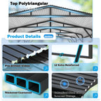 MUCHANT Heavy-Duty Carport, 12' x 20', Galvanized Steel Roof