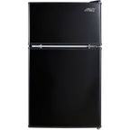 Arctic King Two-Door Mini Fridge With Freezer, 3.2 Cu ft, 18.5 in x 19.4 in x 33.3 in, Stainless Steel - E-Star