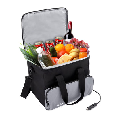 Ivation Portable Electric Cooler Bag, 15 L, Soft-Sided, DC 12V