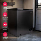 Frigidaire Chest Freezer, 5.0 Cu. Ft., Black Granite Design