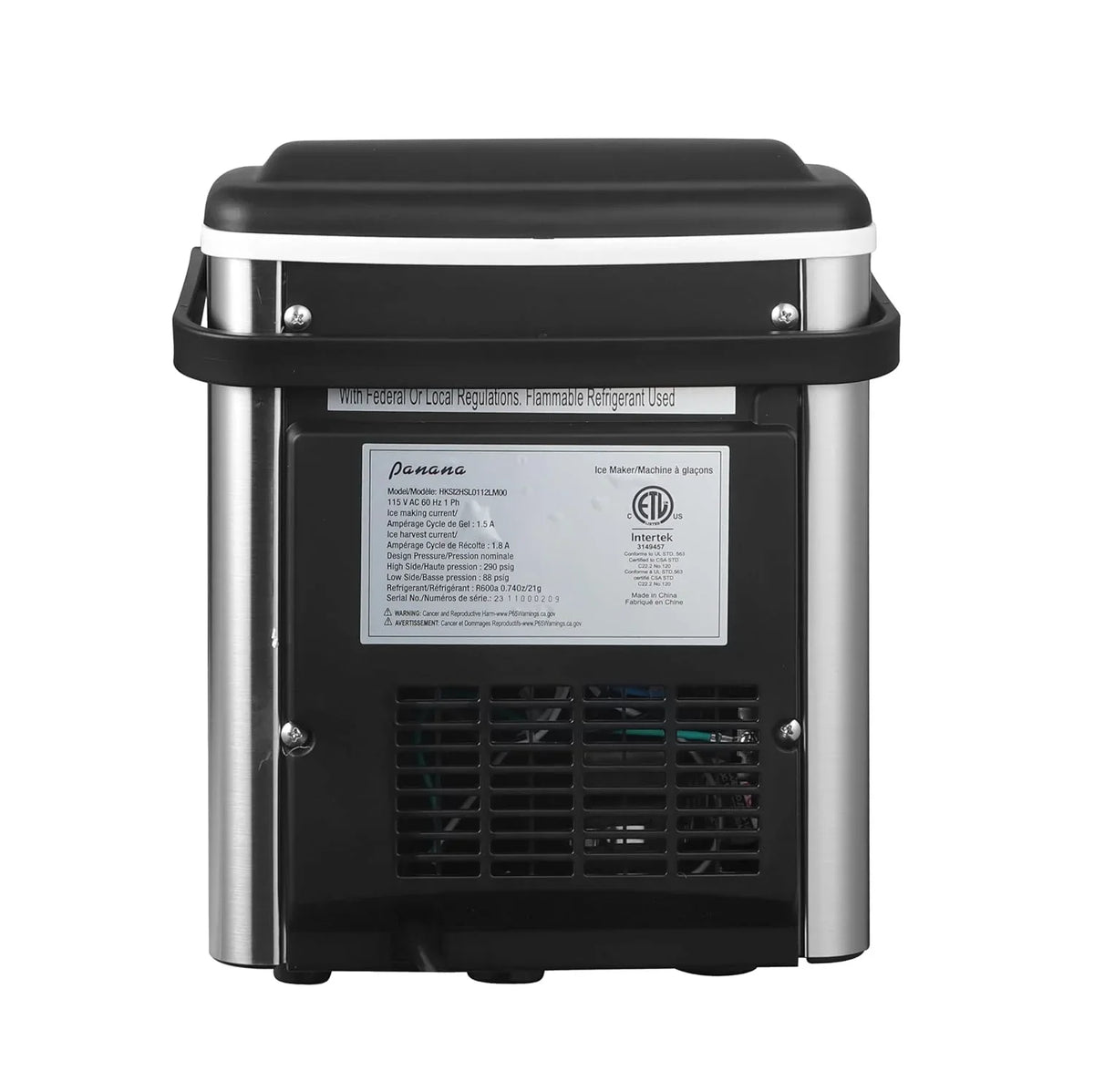 Countertop Ice Maker, 9 Bullet Ice, 26.5lbs/24H