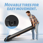 CoolHut 2-In-1 Portable Folding Under-Desk Walking Pad Treadmill, 2.5 HP, 3.8 MPH, Black