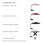 Grand Patio Offset Patio Umbrella Base - Cross Frame And Wheels Not Included