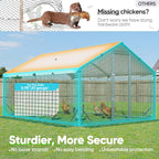 Quictent Metal Chicken Coop Run For 20+ Poultry, 12x9x6.6FT - Advanced Series