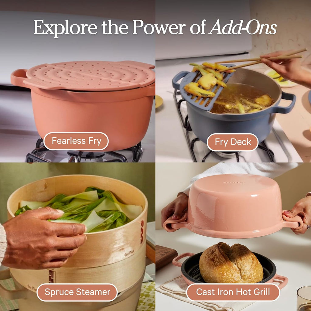 Our Place Perfect Pot 5.5 Qt Ceramic Pot With Lid And Spatula, Steam