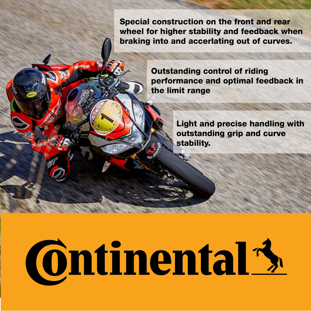 Continental ContiSportAttack 2 Sport Motorcycle Tires 120/70ZR17 Front & 180/55ZR17 Rear