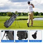 Costway Men's Complete Golf Club Set 10 Pieces With 460cc Alloy Driver