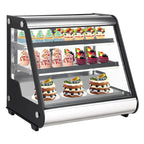 Commercial Countertop Refrigerated Display Case - 130L (4.6 Cu. Ft.), Tempered Glass, LED Lighting
