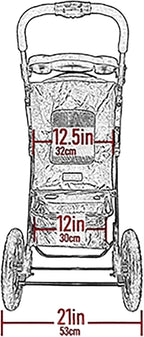 Pet Gear No-Zip AT3 Pet Stroller For Cats/Dogs With 12in E.V.A. Tires - AT3