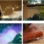 Backflow Incense Holder With LED Lamp And Circulating Water Fountain