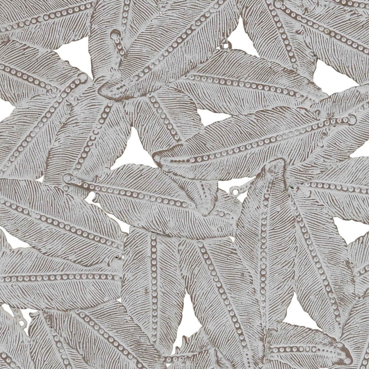 Textured Feather 3-Piece Metal Disc Wall Decor Set - 20in, 17.25in, 14.25in