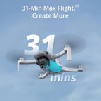 4K UHD Camera Drone Under 249 g With 3-Axis Gimbal, 10 km Video Transmission, Auto Return And 31-Min Flight Time