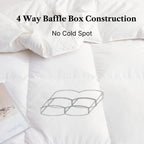Royal Elite Canadian Down Comforter Queen Size, 88 x 90 inch, 30oz White Down, Cotton Shell