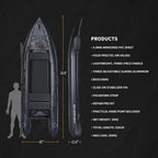 2 Person Inflatable Fishing Kayak PVC Boat, 130 in x 43 in x 11.8 in - Aluminum Alloy Seats