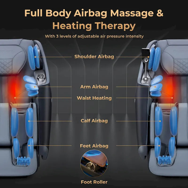 Costway Zero Gravity SL Track Full Body Massage Chair With Waist Heating