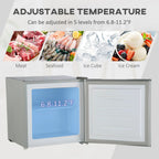 HOMCOM Compact Upright Mini Freezer, 1.1 Cu.Ft, Gray 05