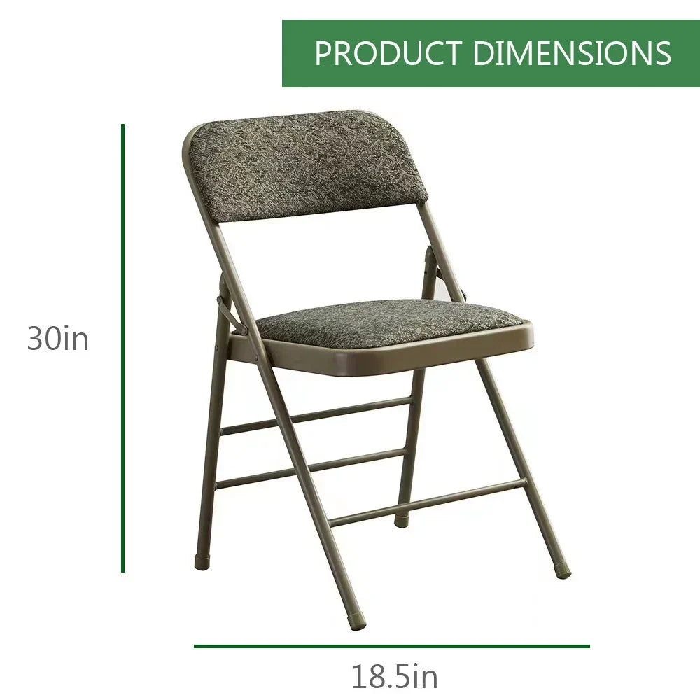 Amazingforless 2-Pack Folding Chairs With Metal Frame, Backrest And Padded Seats - Grey