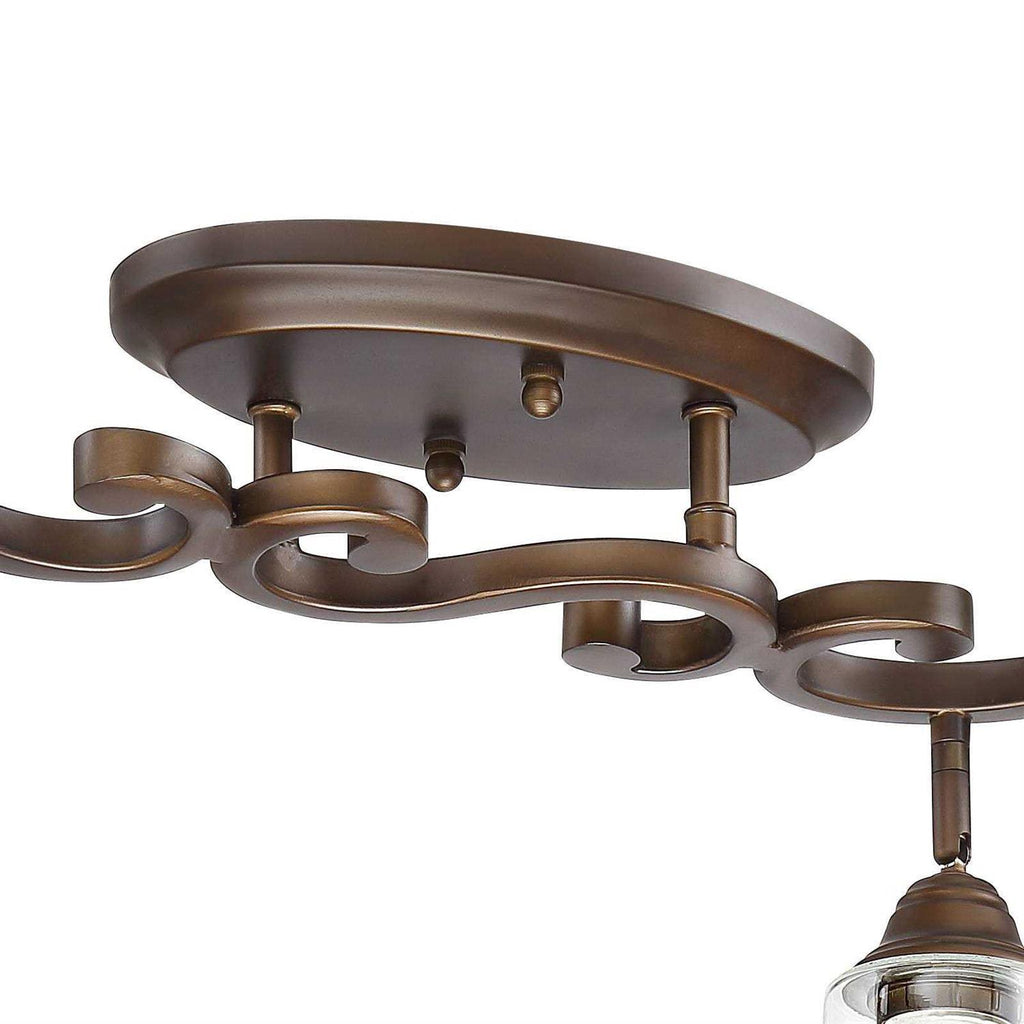Pro Track Myrna 4-Head Ceiling Or Wall Track Light Fixture Kit, Bronze, 43 1/2 Inch Wide