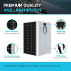 Renogy 200 Watts 12 Volts Monocrystalline RV Solar Panel Kit With Adventurer 30A LCD PWM Charge Controller - rv200wadv-30a