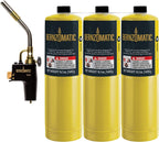 Bernzomatic MAP-Pro Gas Cylinders 14.1 oz 3-Pack With Max Performance Torch - TS8000