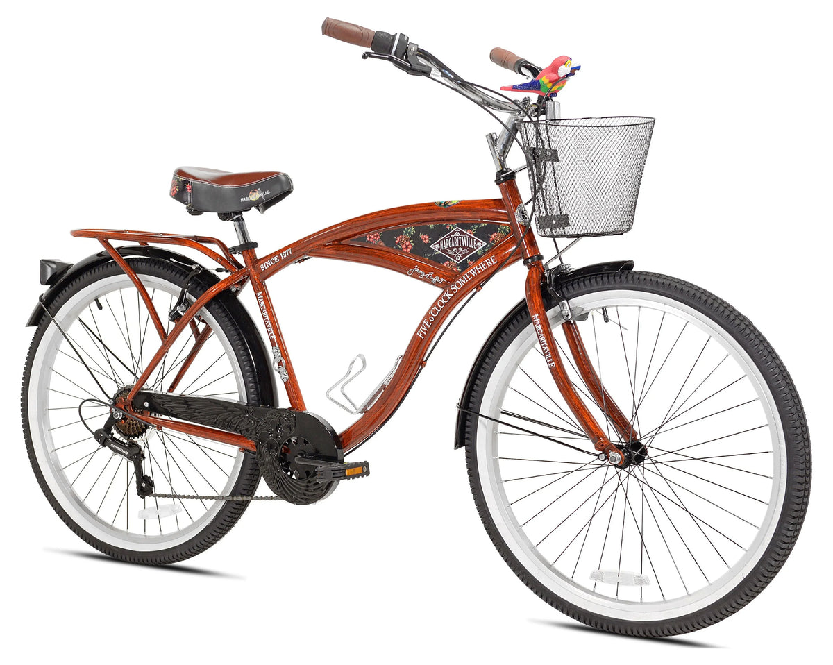 Kent 26in Margaritaville Men's Cruiser Bike, Wood Grain Color