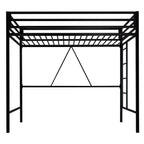 SHA CERLIN Junior Loft Bed Frame, Twin Size, Black