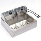 Commercial Electric Deep Fryer, 5000W, 12L Single Tank, Stainless Steel Fry Basket