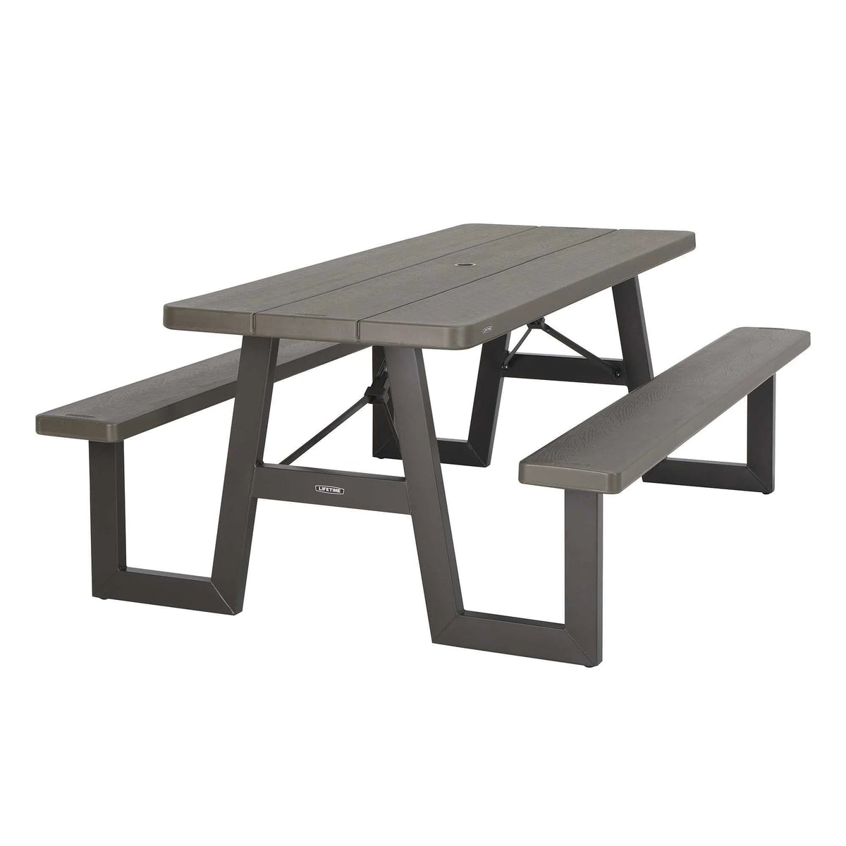 Lifetime 6-Foot W-Frame Folding Picnic Table, Brown - 60233