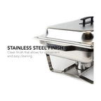Alpha Living Stainless Steel Chafing Dish Set, 4 Pack, 8 Quart - 24 x 15.5 x 14.38 Inches