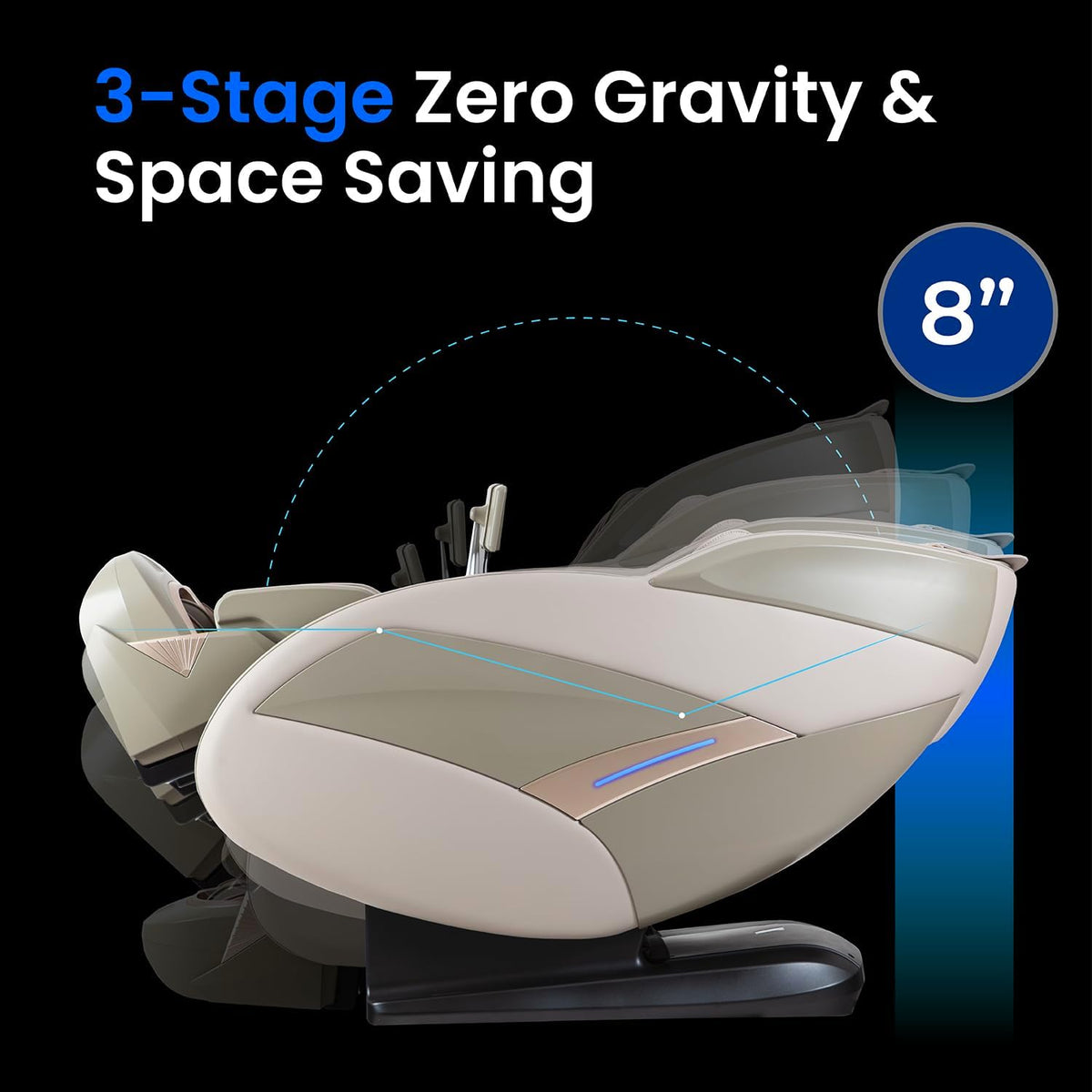 Titan Full Body Massage Chair With 4D Massage Roller, SL Track, 3 Stage Zero Gravity Reclining, Black - Pro 4D Endor